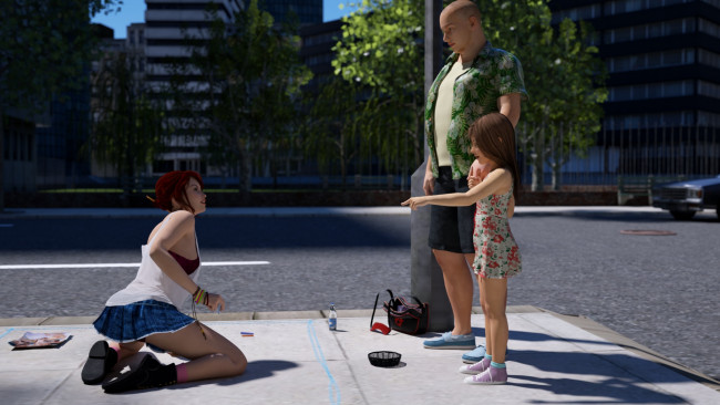 Обои картинки фото 3д графика, люди , people, девушка, взгляд, фон