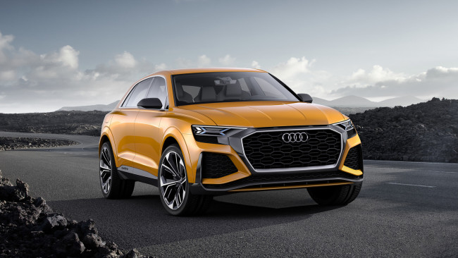 Обои картинки фото audi q8 sport concept 2018, автомобили, audi, 2018, concept, q8, sport