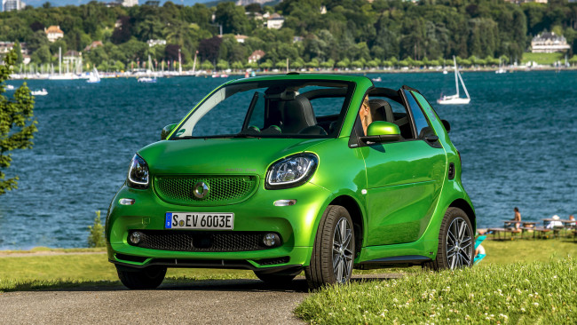 Обои картинки фото smart for two cabrio electric drive brabus 2018, автомобили, smart, 2018, brabus, drive, electric, cabrio, two, for