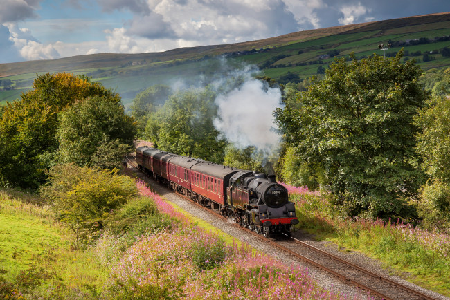 Обои картинки фото техника, паровозы, паровоз, рельсы