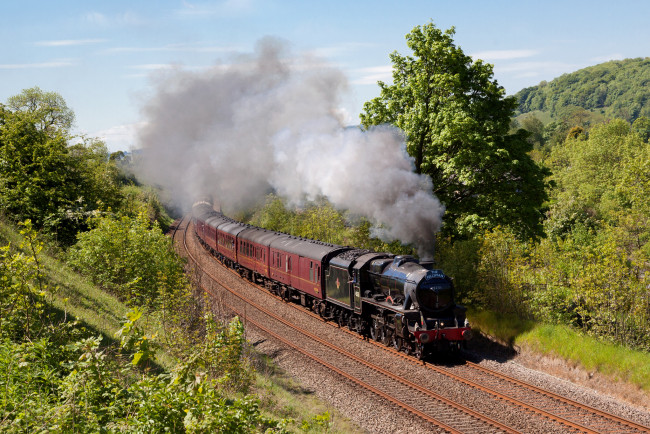 Обои картинки фото техника, паровозы, рельсы, паровоз