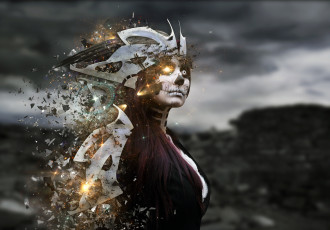 Картинка разное компьютерный+дизайн взгляд фон девушка