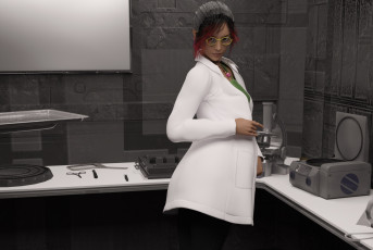 Картинка 3д+графика люди+ people девушка взгляд фон