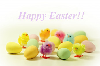 Картинка праздничные пасха цыплята яйца