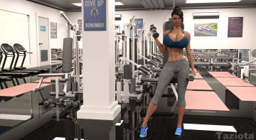 Картинка 3д+графика спорт+ sport девушка взгляд фон