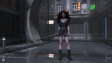 Картинка 3д+графика фантазия+ fantasy девушка взгляд фон