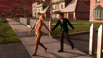 Картинка 3д+графика фантазия+ fantasy парень взгляд фон леопард кошка