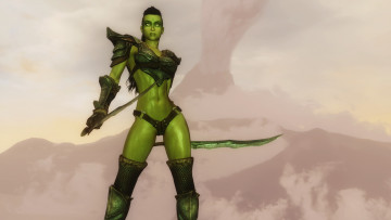 Картинка 3д+графика существа+ creatures девушка взгляд фон