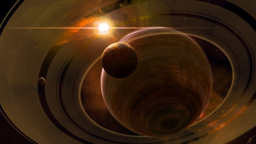 Картинка космос арт галактики вселенная планеты звезды