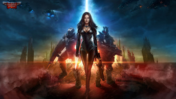 Картинка видео+игры ~~~другое~~~ оружие роботы взгляд фон девушка униформа