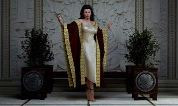 Картинка 3д+графика люди+ people девушка взгляд фон