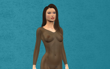 Картинка 3д+графика люди+ people девушка взгляд фон