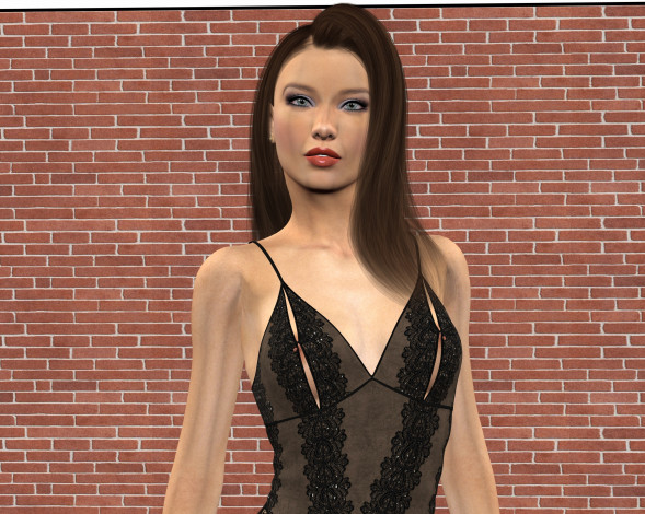 Обои картинки фото 3д графика, люди , people, девушка, взгляд, фон