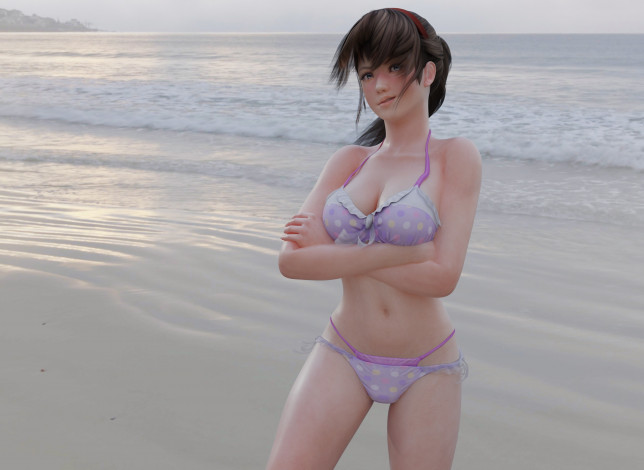 Обои картинки фото 3д графика, люди , people, девушка, взгляд, фон