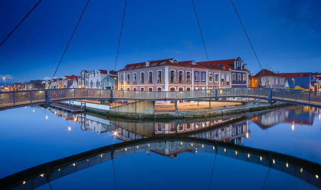 Обои картинки фото города, - панорамы, авейру, португалия, aveiro, blue, hour