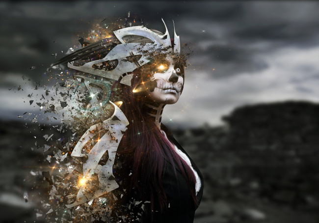 Обои картинки фото разное, компьютерный дизайн, взгляд, фон, девушка