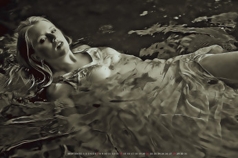 Картинка календари компьютерный+дизайн 2019 водоем девушка взгляд женщина calendar