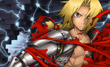 Картинка аниме fullmetal+alchemist ученый эдвард протез edward алхимик elric парень