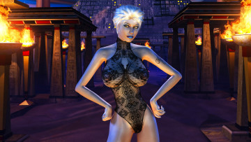 Картинка 3д+графика эльфы+ elves девушка фон взгляд ушки