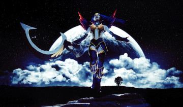 Картинка разное компьютерный+дизайн девушка костюм планета облака горизонт