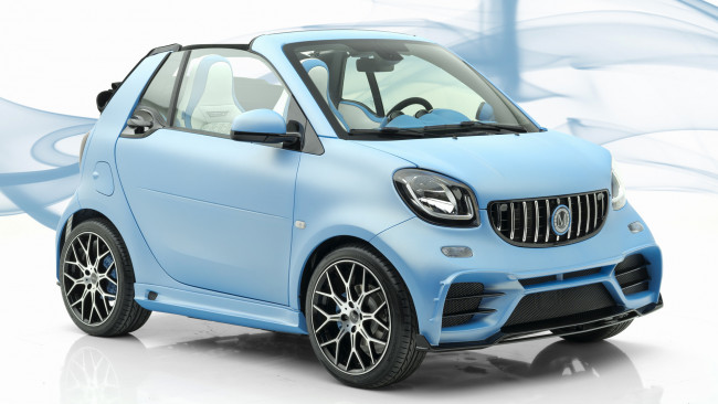 Обои картинки фото smart fortwo cabrio 2019, автомобили, smart, fortwo, cabrio, 2019, mansory, крутой, маленький, мальчонка, прикольный, классный