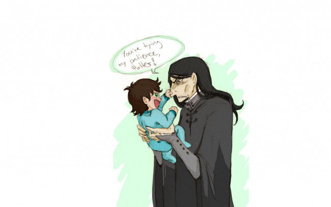 Обои картинки фото рисованное, кино,  мультфильмы, ребенок, гарри, поттер, северус, снейп