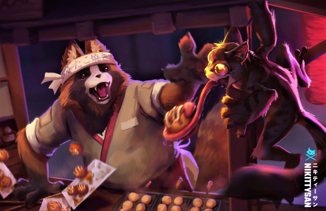 Обои картинки фото фэнтези, существа, торговец, вор, лакомства