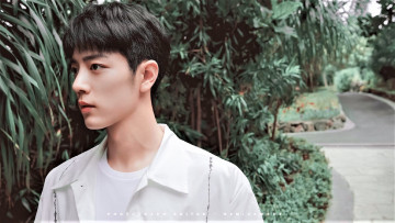 Картинка мужчины xiao+zhan актер лицо рубашка парк