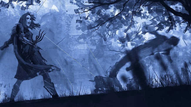 Обои картинки фото видео игры, hood,  outlaws & legends, девушка, оружие