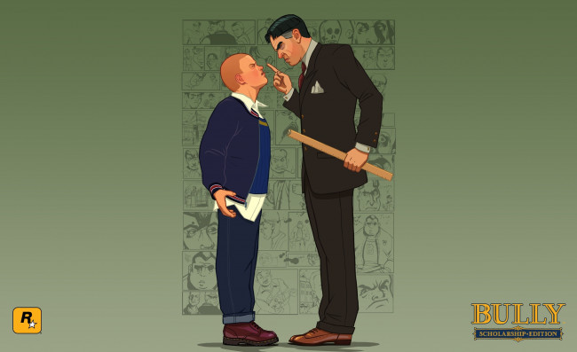 Обои картинки фото видео игры, bully, ссора