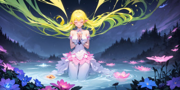 Картинка аниме пейзажи +природа нейросети графика нейроарт ai art нейронные сети рисунки нейро искусство