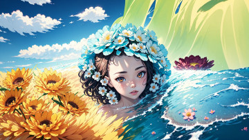 Картинка аниме пейзажи +природа нейросети графика нейроарт ai art нейронные сети рисунки нейро искусство