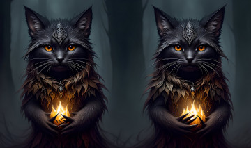 Картинка фэнтези существа нейросети графика нейроарт ai art нейронные сети рисунки нейро искусство