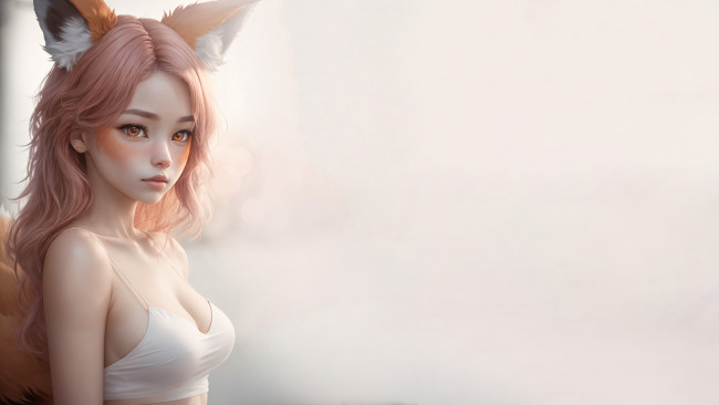 Обои картинки фото аниме, животные,  существа, нейросети, графика, нейроарт, ai, art, нейронные, сети, рисунки, нейро, искусство, лиса