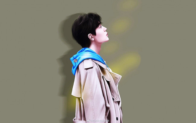 Обои картинки фото рисованное, люди, сяо, чжань, плащ