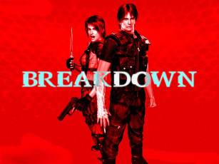обоя видео игры, breakdown, персонажи, красный, фон