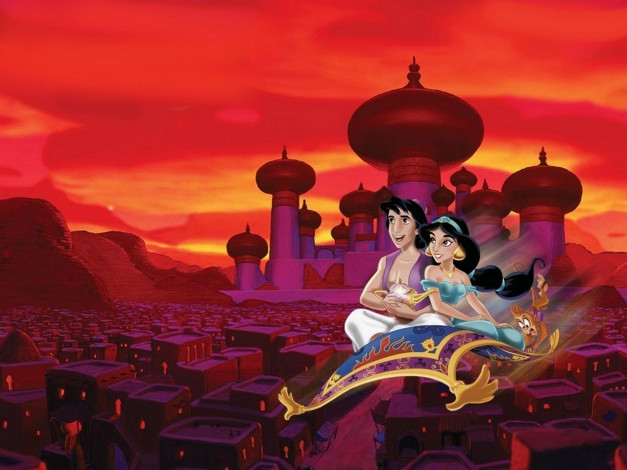 Обои картинки фото мультфильмы, aladdin