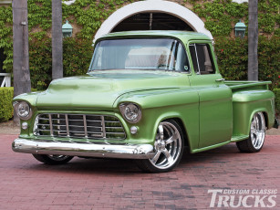 Картинка 1956 chevrolet truck автомобили custom pick up
