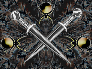 Картинка 3д графика fractal фракталы фрактал мечи