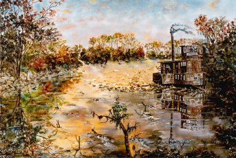 Картинка рисованные другое река