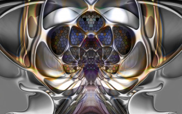 Картинка 3д графика fractal фракталы абстракция