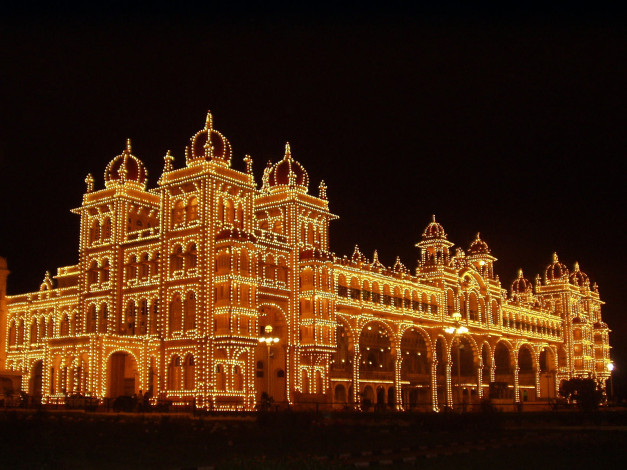 Обои картинки фото города, дворцы, замки, крепости, индия, mysore, india