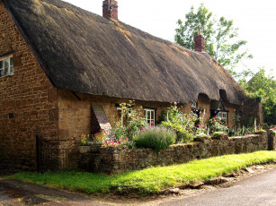 Картинка великобритания оксфордшир рокстон города здания дома дом улица цветы