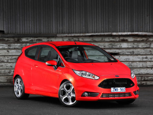 обоя автомобили, ford, красный, 2013г, au-spec, 3-door, fiesta, st