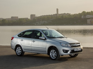 обоя автомобили, ваз, 2191, лифтбек, granta, 2014г, серый, lada