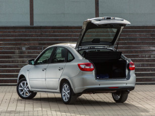 Картинка автомобили ваз лифтбек granta lada серый 2014г 2191