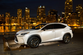обоя 2015 lexus nx 200t f-sport, автомобили, lexus, ночь, белый, улица