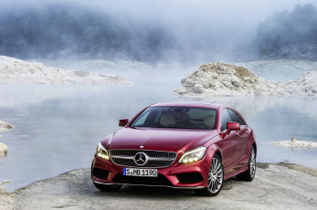 обоя 2014 mercedes-benz cls 500 4matic, автомобили, mercedes-benz, туман, бордовый, matic