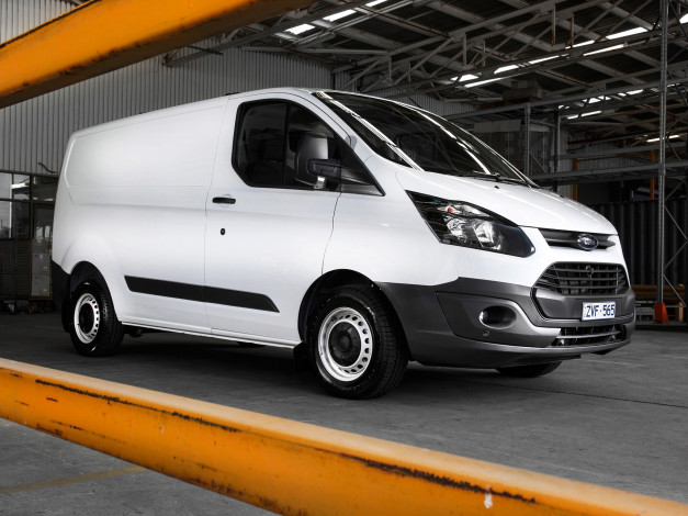 Обои картинки фото автомобили, ford trucks, светлый, 2014г, au-spec, ford, transit, custom