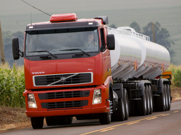 Обои картинки фото автомобили, volvo trucks, volvo, fh, 400, 6x2, красный